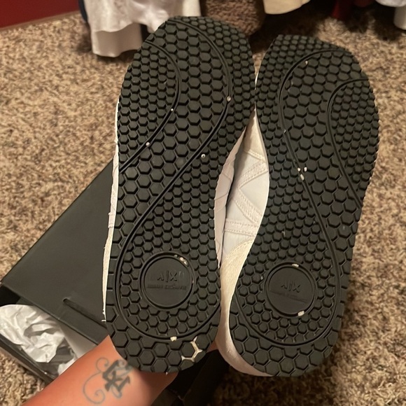 ARMANI EXCHANGE  Low cut sneakers  WHT XDX031 XV308 AX Logo Lace up - Picture 7 of 11